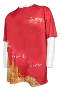 T969 製作男裝寬鬆T恤 熱昇華 娛樂 傳媒 T恤專門店     紅色  客 製 t 恤  合身 t 寬大 t 恤